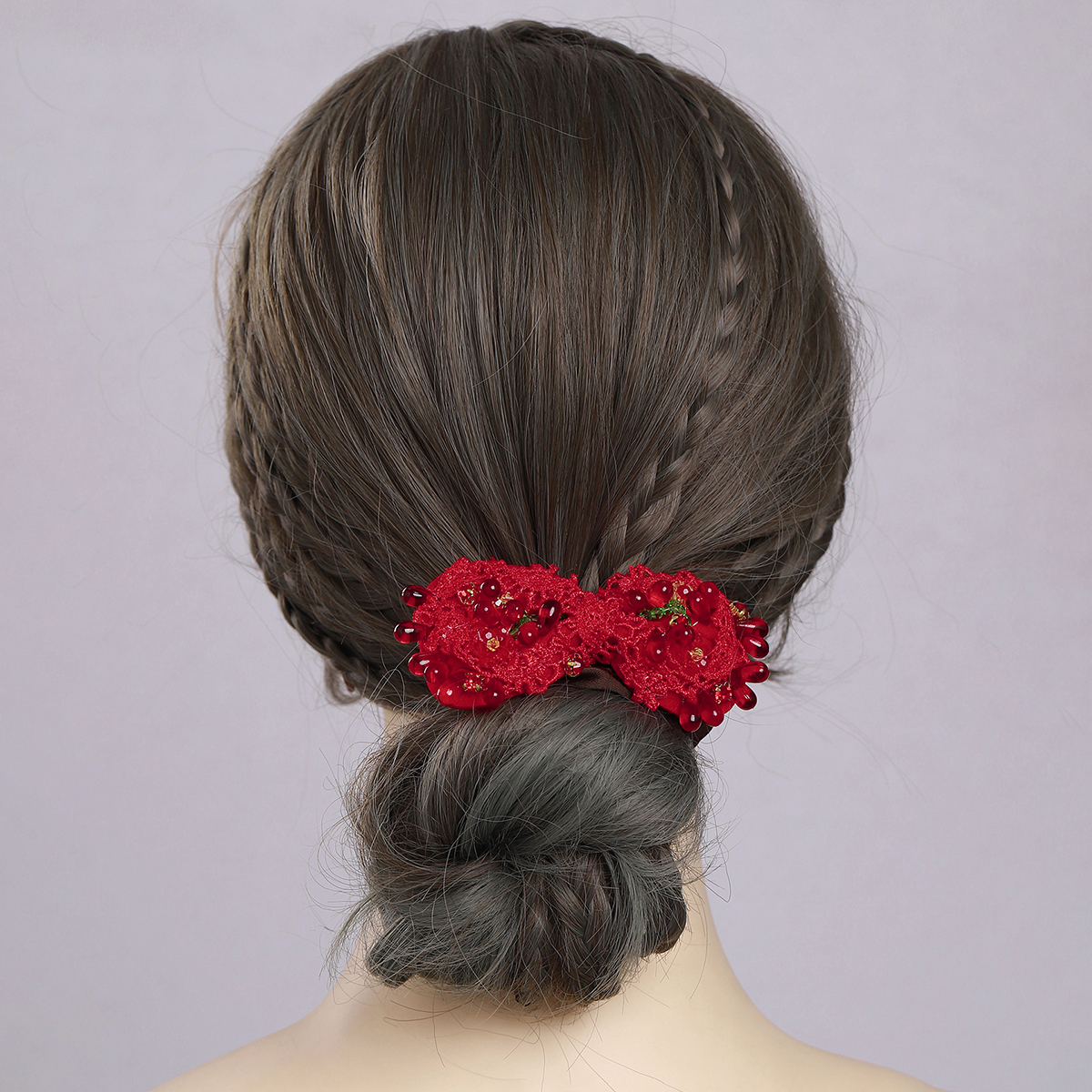 Women's Fairy Style Lady Korean Style Large Intestine Cloth Inlay Pearl Hair Tie display picture 12