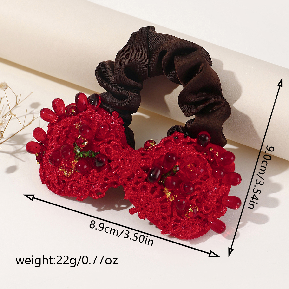 Women's Fairy Style Sweet Korean Style Flower Cloth Inlay Artificial Pearls Glass Stone Hair Tie display picture 11