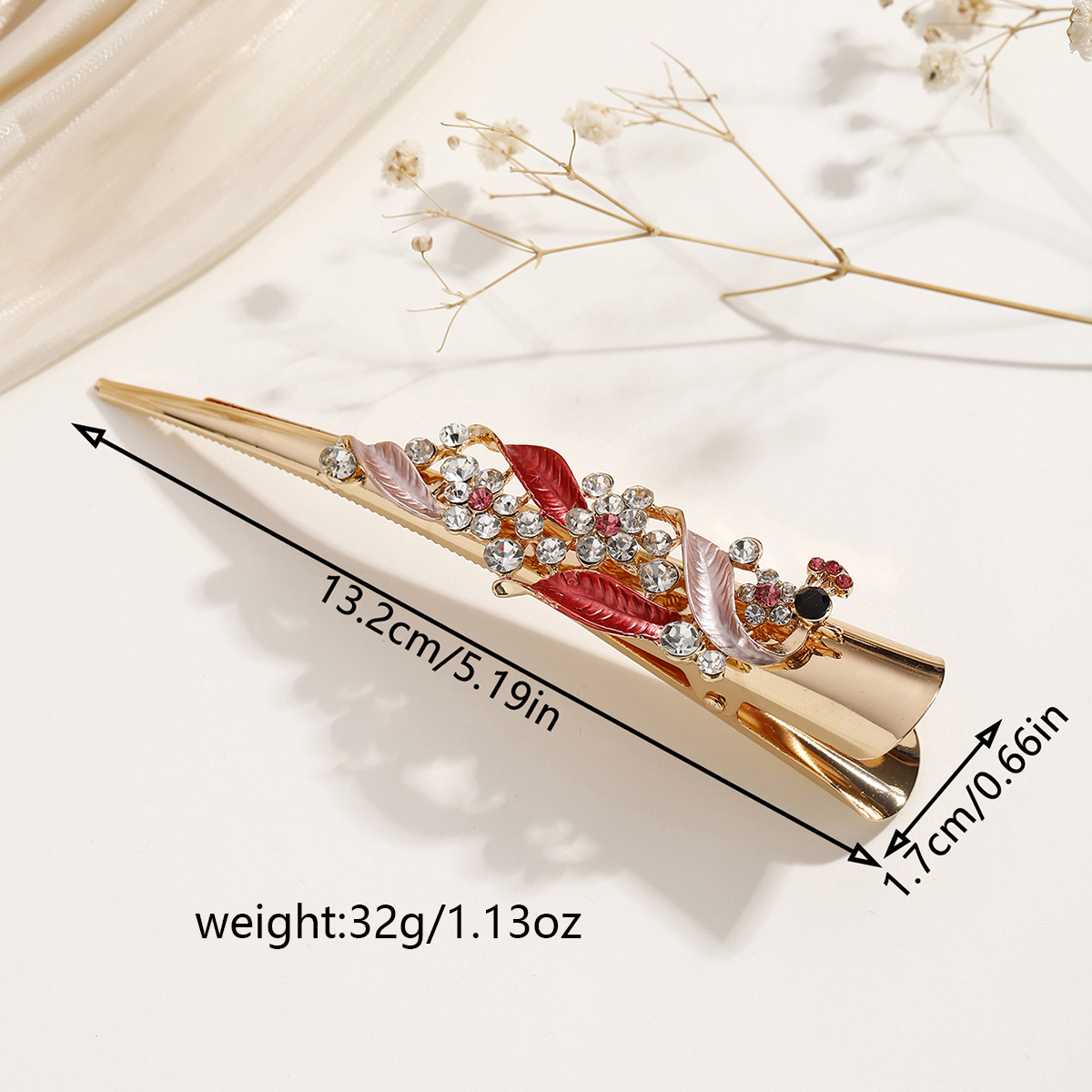 Women's Lady Modern Style Sweet Flower Alloy Stoving Varnish Inlay Rhinestones Hair Clip display picture 2