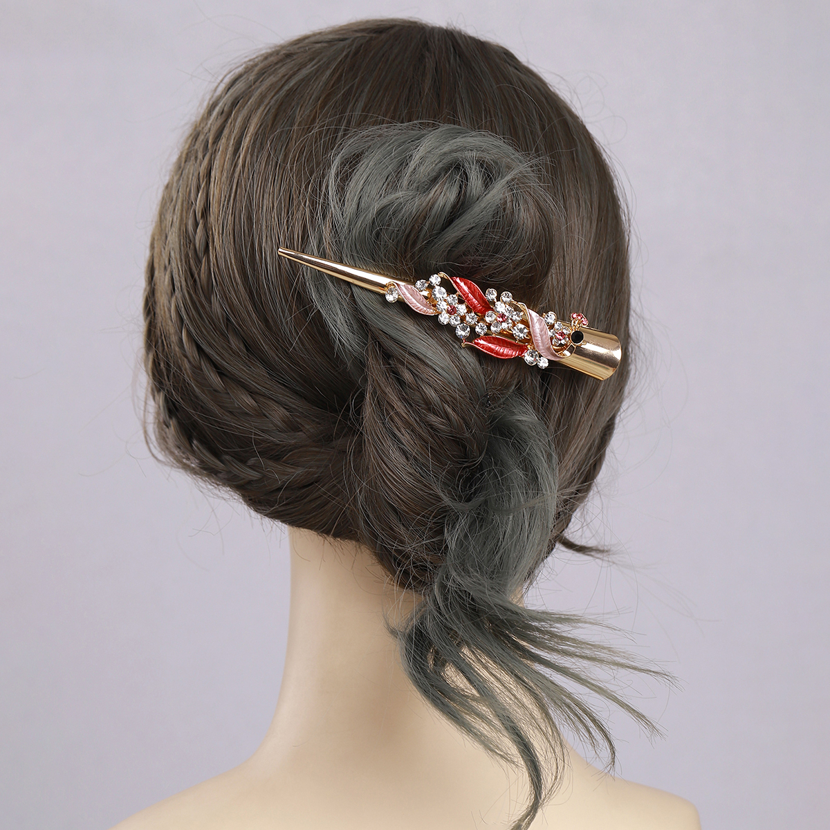 Women's Lady Modern Style Sweet Flower Alloy Stoving Varnish Inlay Rhinestones Hair Clip display picture 9