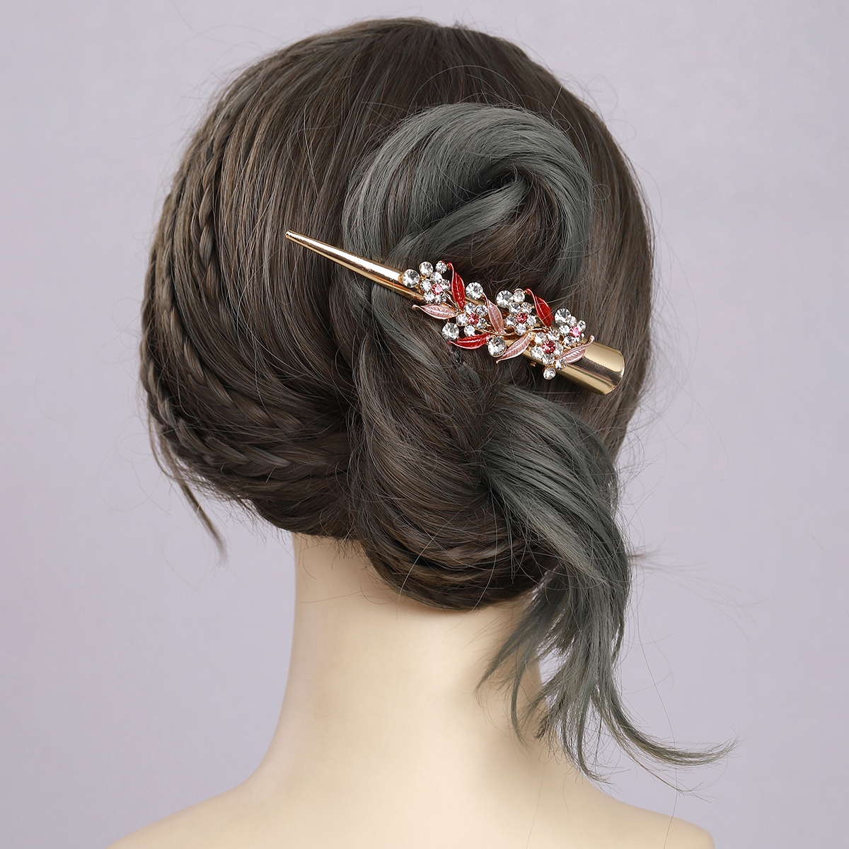 Femmes Style De Fée De Mariée Style Coréen Fleur Alliage Incruster Strass Pince À Cheveux display picture 1
