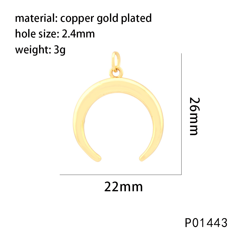 1 Piece 20 * 29mm 22*26mm 22*32mm Hole 1~1.9mm Hole 2~2.9mm Hole 3~3.9mm Copper 18K Gold Plated Cross Starfish Heart Shape Polished Pendant display picture 5