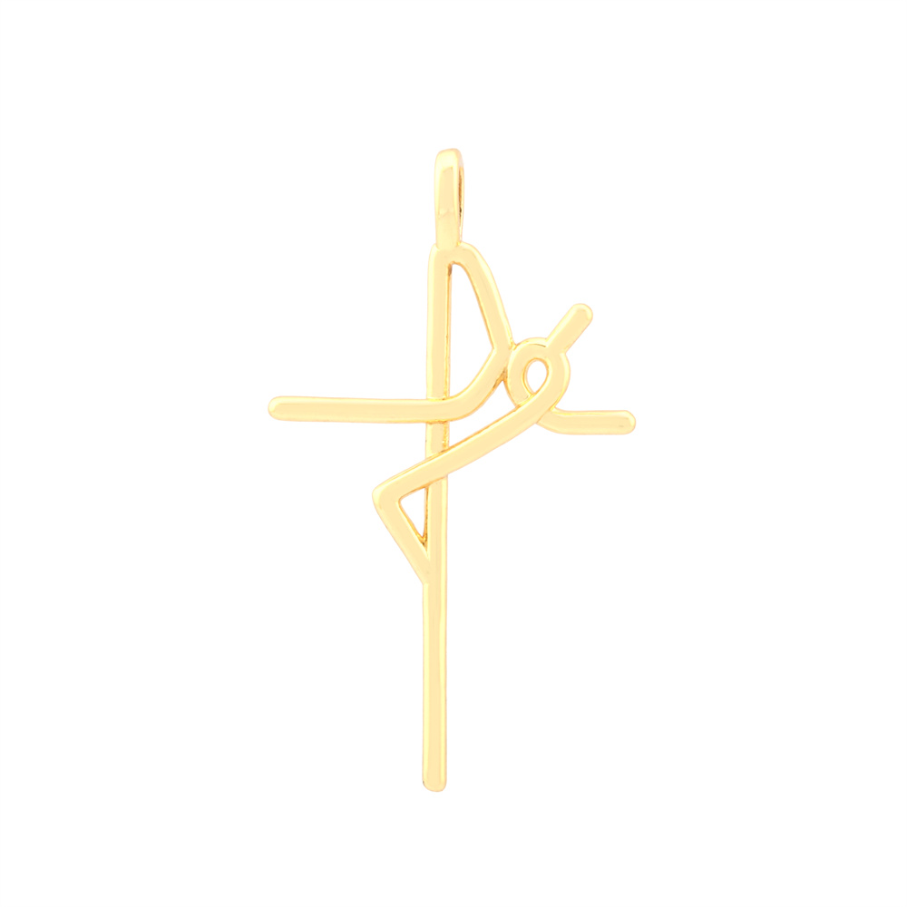 1 Piece 20 * 29mm 22*26mm 22*32mm Hole 1~1.9mm Hole 2~2.9mm Hole 3~3.9mm Copper 18K Gold Plated Cross Starfish Heart Shape Polished Pendant display picture 17