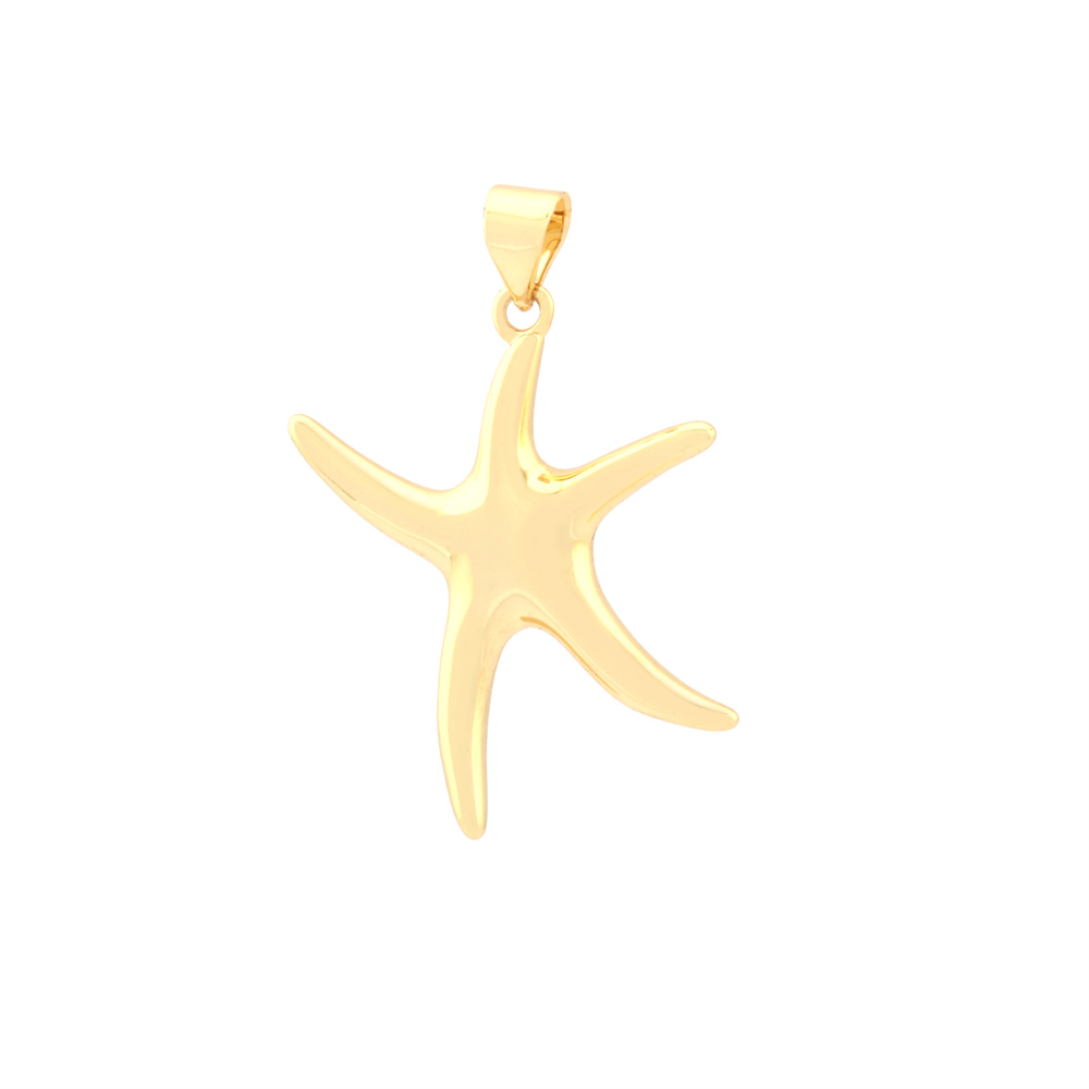 1 Piece 20 * 29mm 22*26mm 22*32mm Hole 1~1.9mm Hole 2~2.9mm Hole 3~3.9mm Copper 18K Gold Plated Cross Starfish Heart Shape Polished Pendant display picture 14