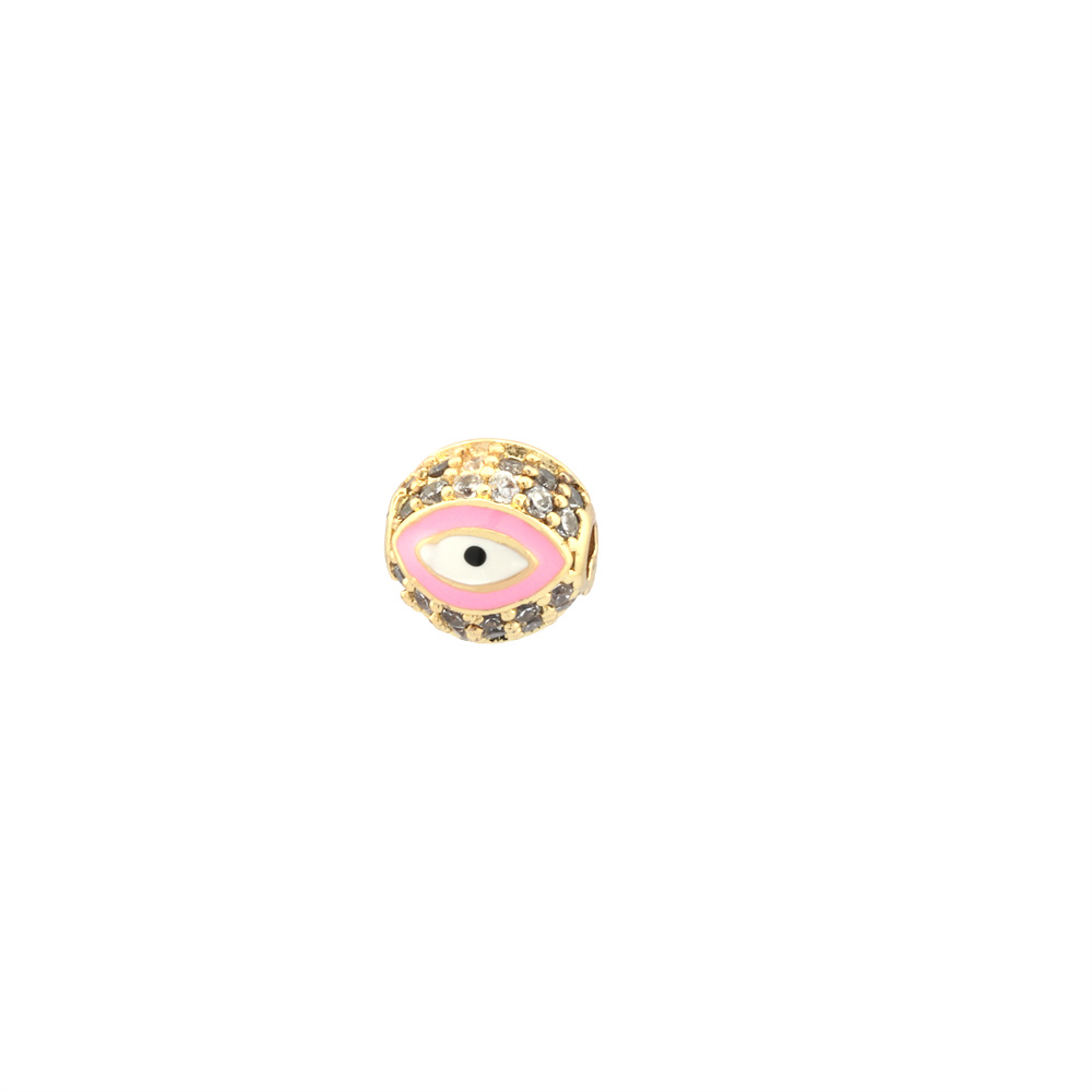 1 Piece 10*10mm 8 * 8mm Copper Zircon Devil's Eye Beads display picture 16