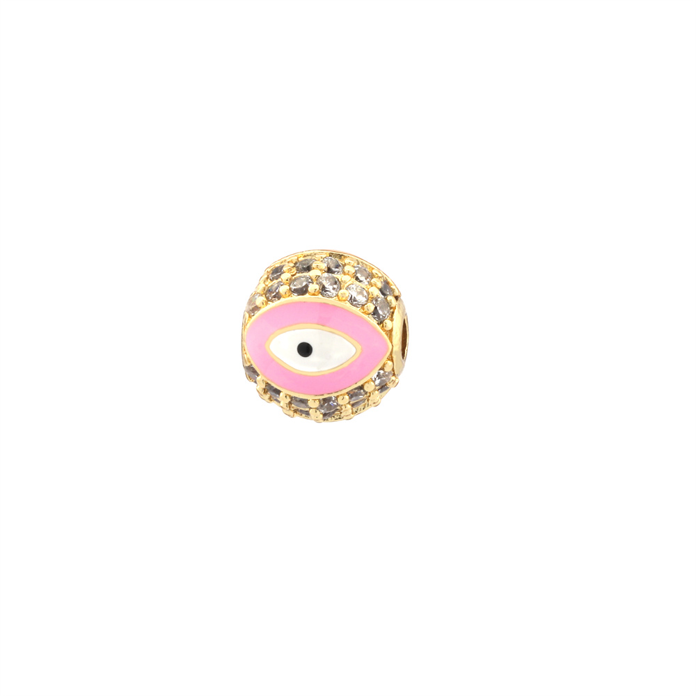 1 Piece 10*10mm 8 * 8mm Copper Zircon Devil's Eye Beads display picture 23