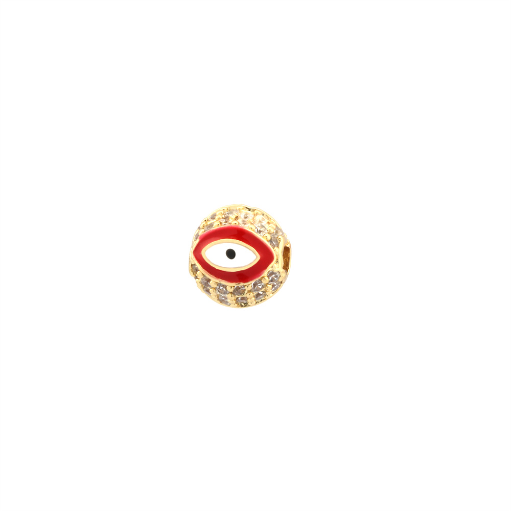 1 Piece 10*10mm 8 * 8mm Copper Zircon Devil's Eye Beads display picture 21