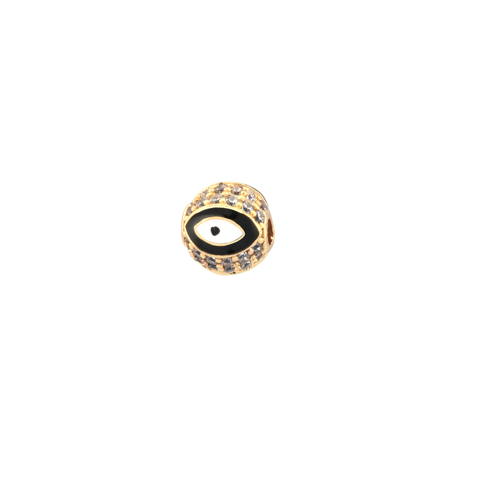 1 Stück 10*10mm 8*8mm Kupfer Zirkon Teufels Auge Perlen display picture 20
