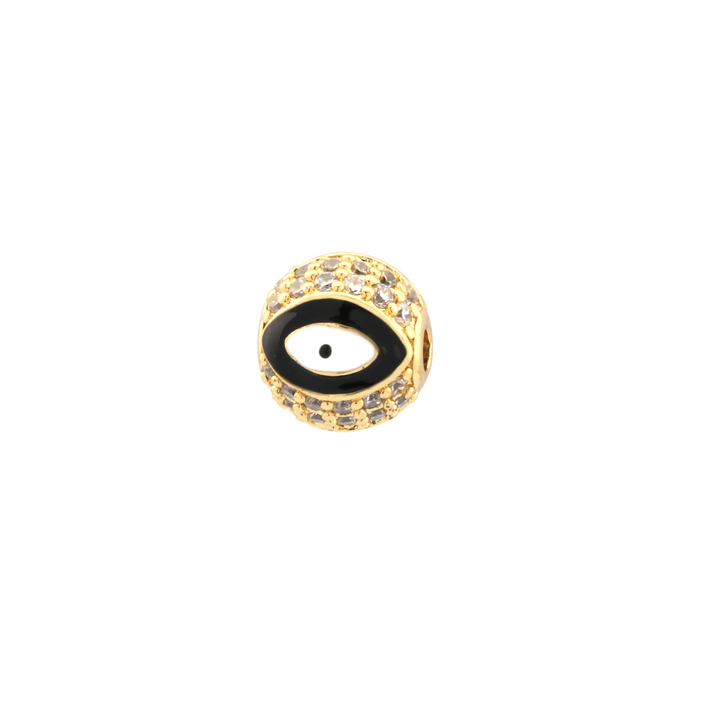 1 Stück 10*10mm 8*8mm Kupfer Zirkon Teufels Auge Perlen display picture 22