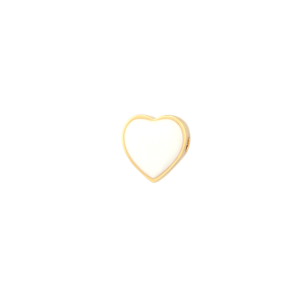 1 Pieza 11*11mm Cobre Chapados en oro de 18k Forma De Corazón Rosario display picture 16