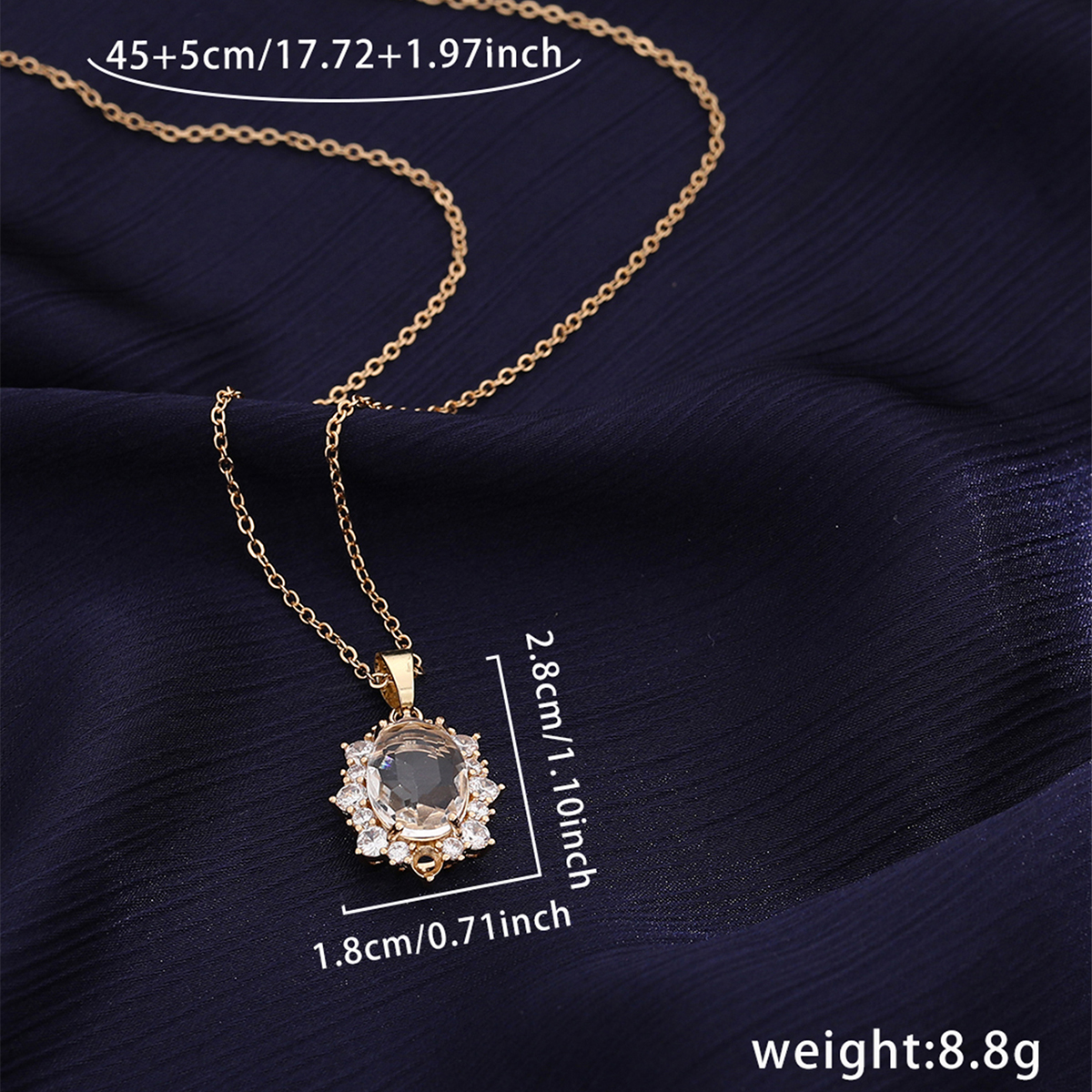 Kupfer IG-Stil Elegant Dame Inlay Wassertropfen Schmetterling Zirkon Halskette Mit Anhänger display picture 5