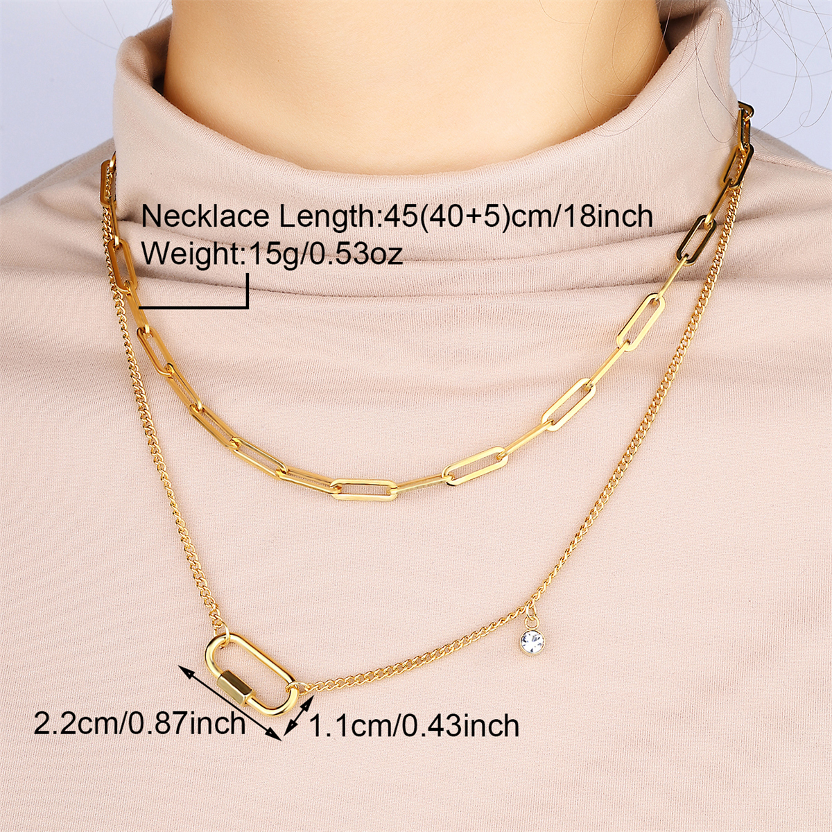 304 Stainless Steel 18K Gold Plated Modern Style Classic Style Inlay Sun Heart Shape Artificial Pearls Pendant Necklace display picture 3
