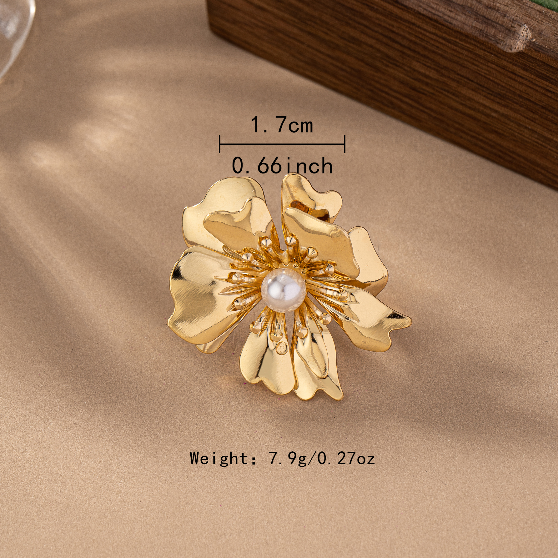 Wholesale Jewelry Elegant Princess Flower Alloy 14K Gold Plated Plating Open Rings display picture 4
