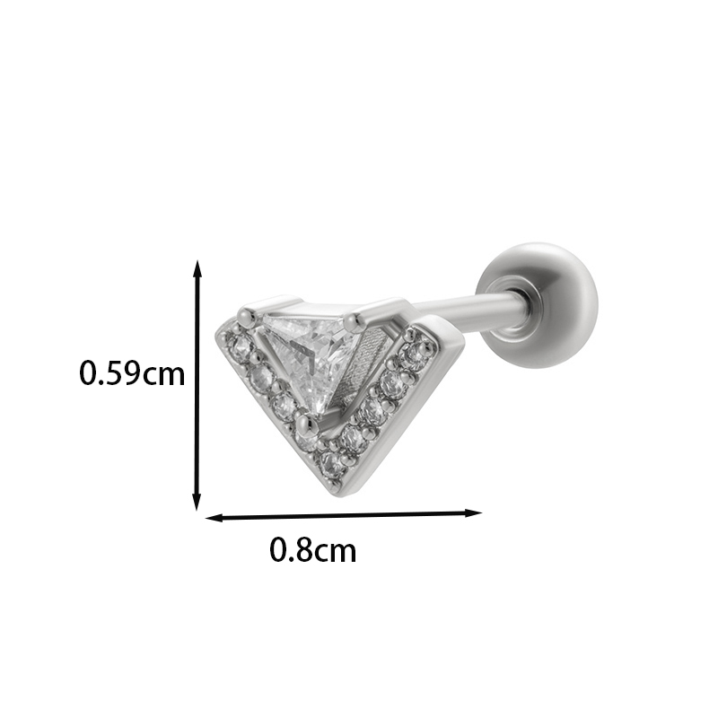 1 Piece Ear Cartilage Rings & Studs IG Style French Style Simple Style Star Flower Butterfly Copper Inlay Zircon display picture 13