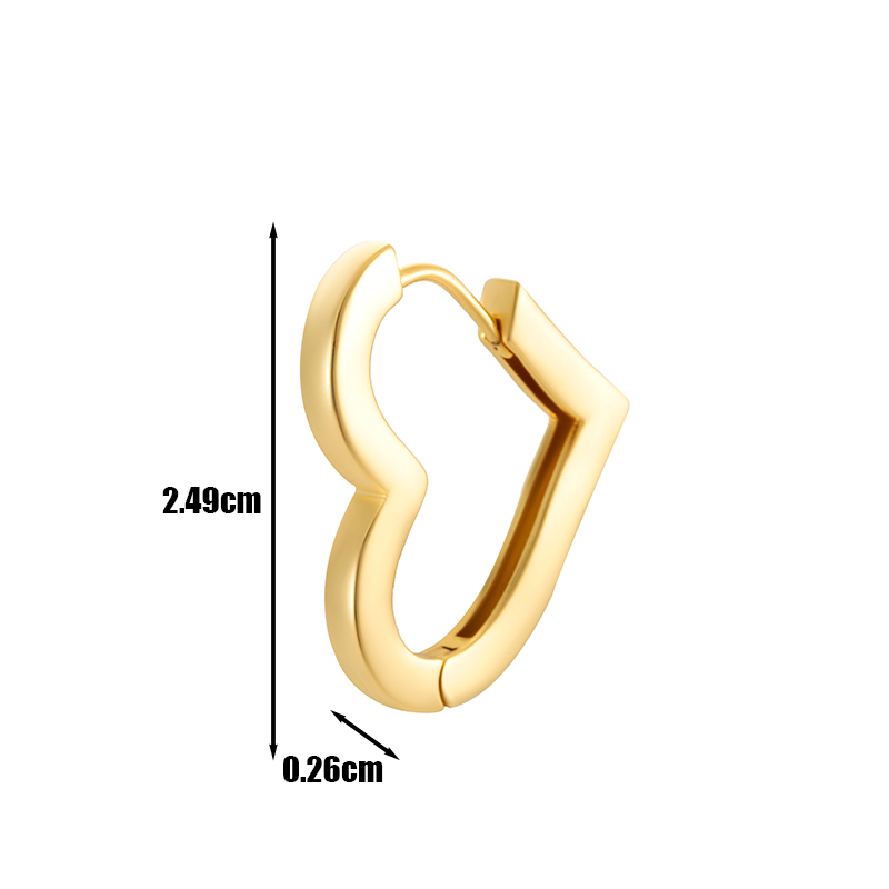 1 Pièce Style Simple Style Classique Lapin Star Forme De Cœur Incruster Le Cuivre Zircon Des Boucles D'Oreilles display picture 12