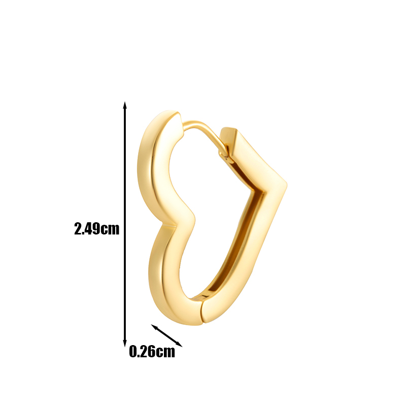 1 Piece Simple Style Classic Style Rabbit Star Heart Shape Inlay Copper Zircon Earrings display picture 12