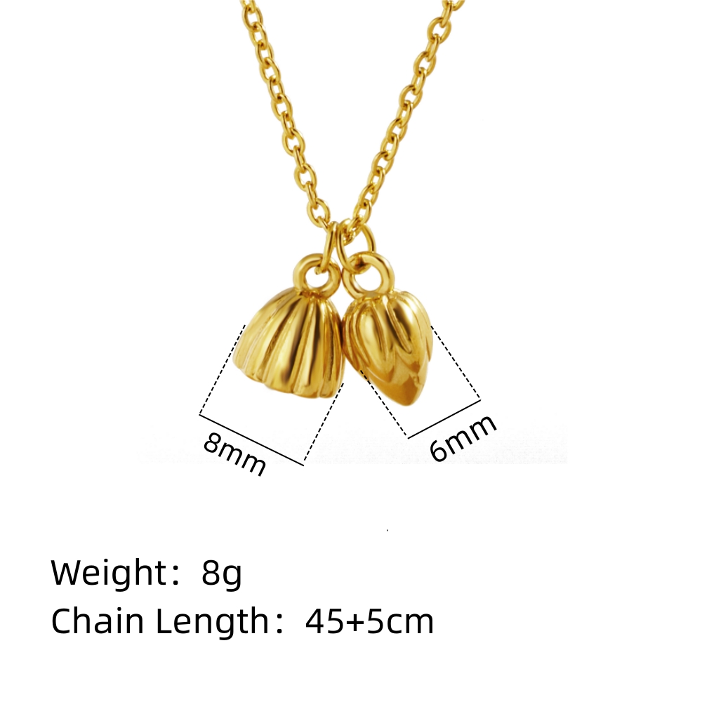 304 Stainless Steel 18K Gold Plated IG Style Lady Modern Style Lotus Lotus Seedpod Bracelets Necklace display picture 1