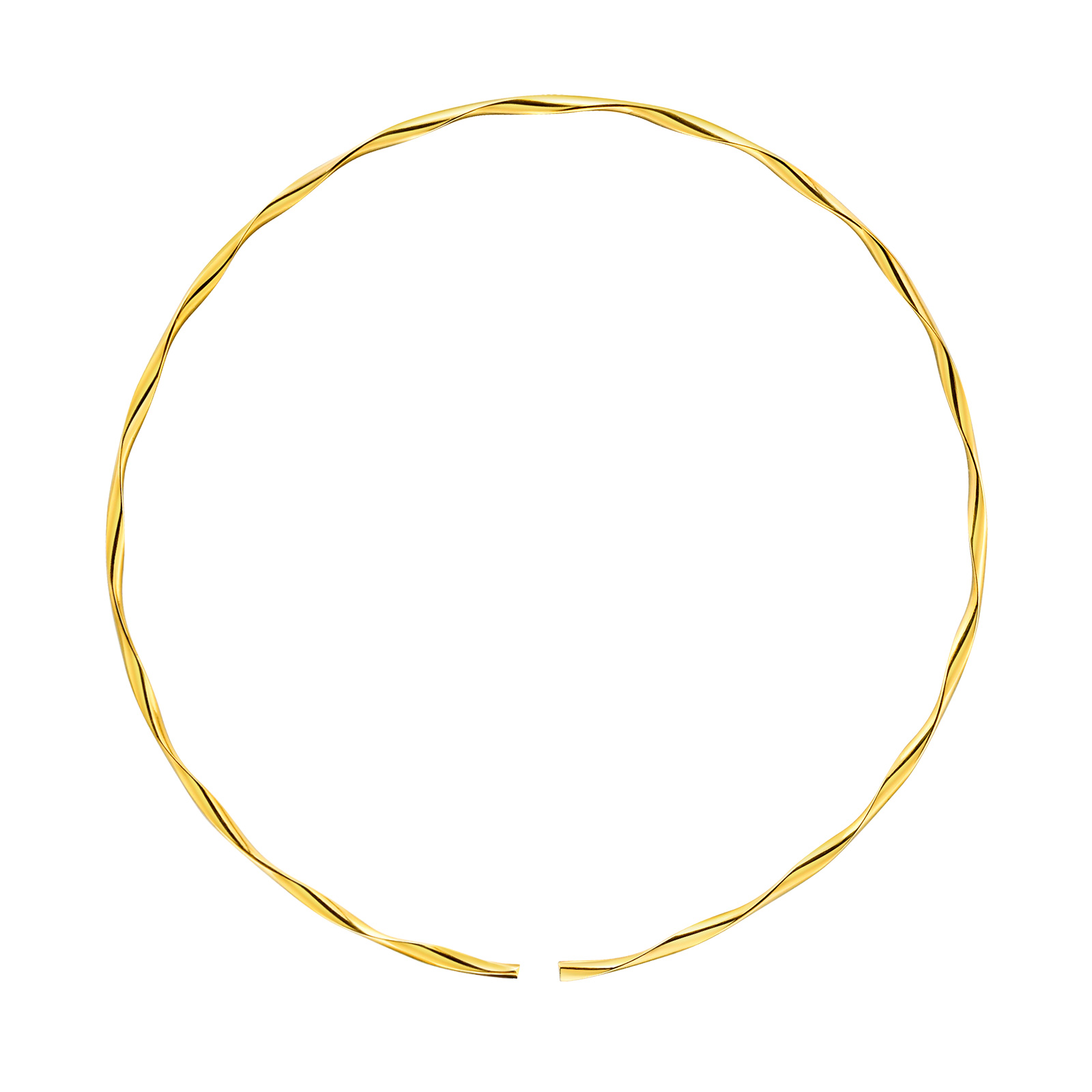 304 Stainless Steel 18K Gold Plated IG Style Twist Choker display picture 1