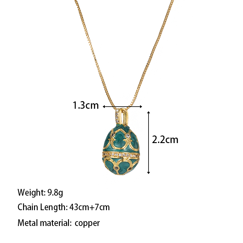 Kupfer 18 Karat Vergoldet Elegant Süß Romantisch Inlay Geometrisch Zirkon Halskette Mit Anhänger display picture 1
