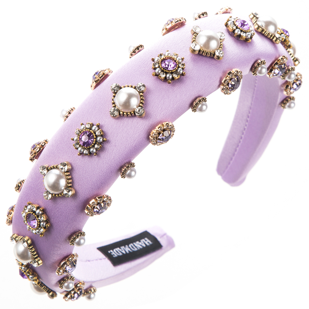 Women's Casual Modern Style Classic Style Round Alloy Inlay Rhinestones Pearl Hair Band display picture 9