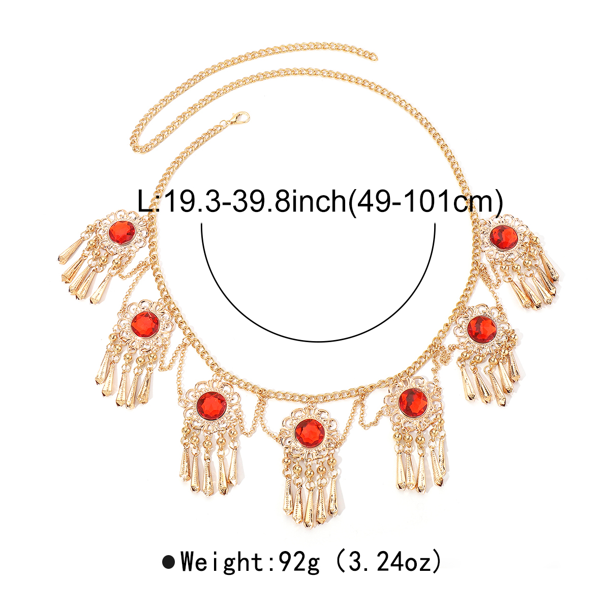 IG Style Elegant Retro Tassel Flower Zircon Iron Wholesale Waist Chain display picture 1