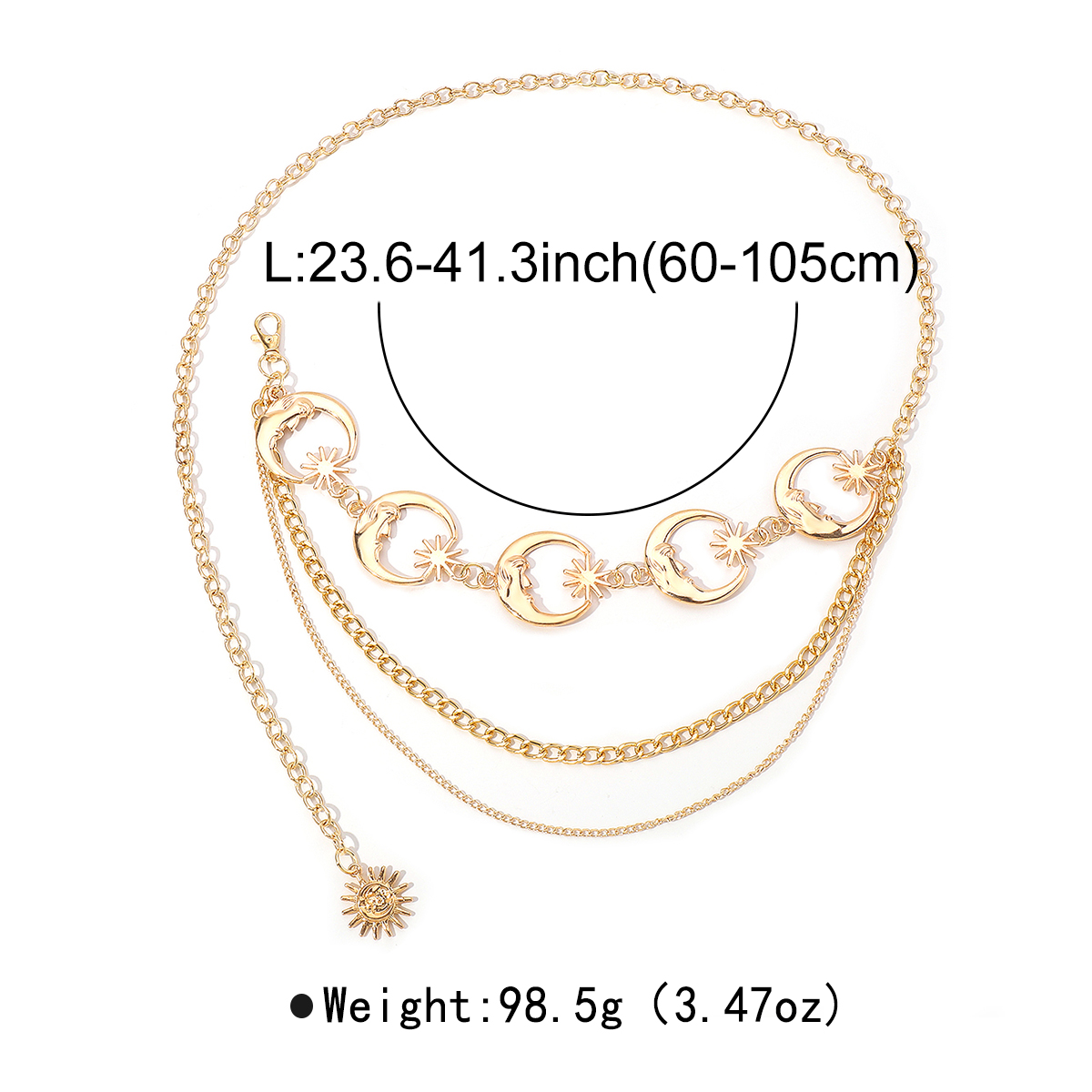 Simple Style Classic Style Solid Color Iron Wholesale Waist Chain display picture 1