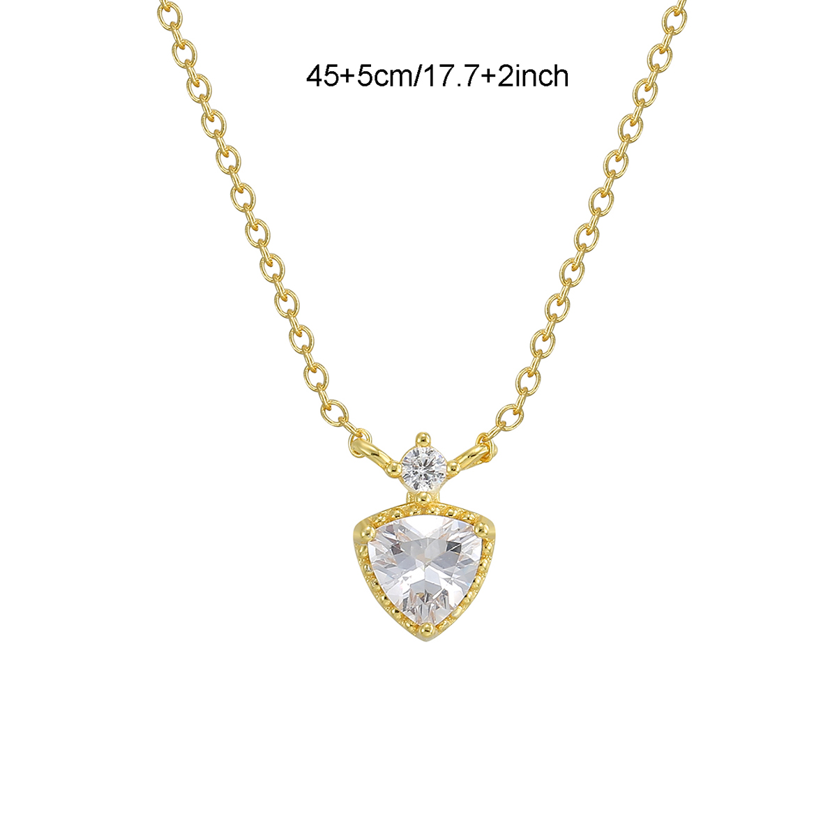 Sterling Silver 18K Gold Plated Simple Style Inlay Sun Star Heart Shape Zircon Pendant Necklace display picture 8