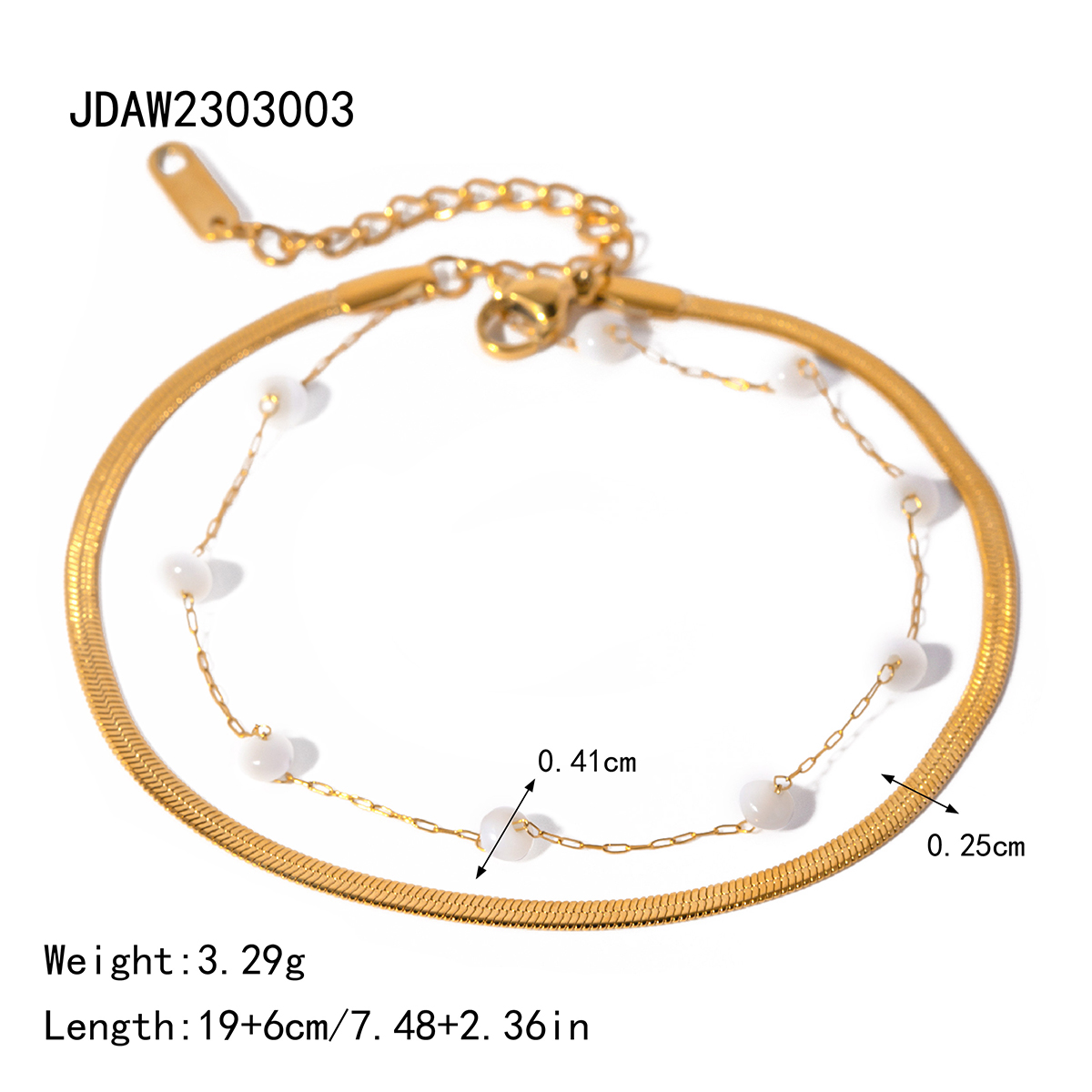 IG Style Simple Style Solid Color 18K Gold Plated 304 Stainless Steel Wholesale Anklet display picture 2