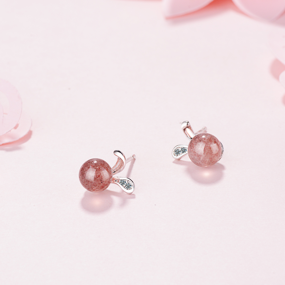 1 Pair Cute Sweet Rabbit Inlay Copper Crystal Zircon White Gold Plated Ear Studs display picture 2