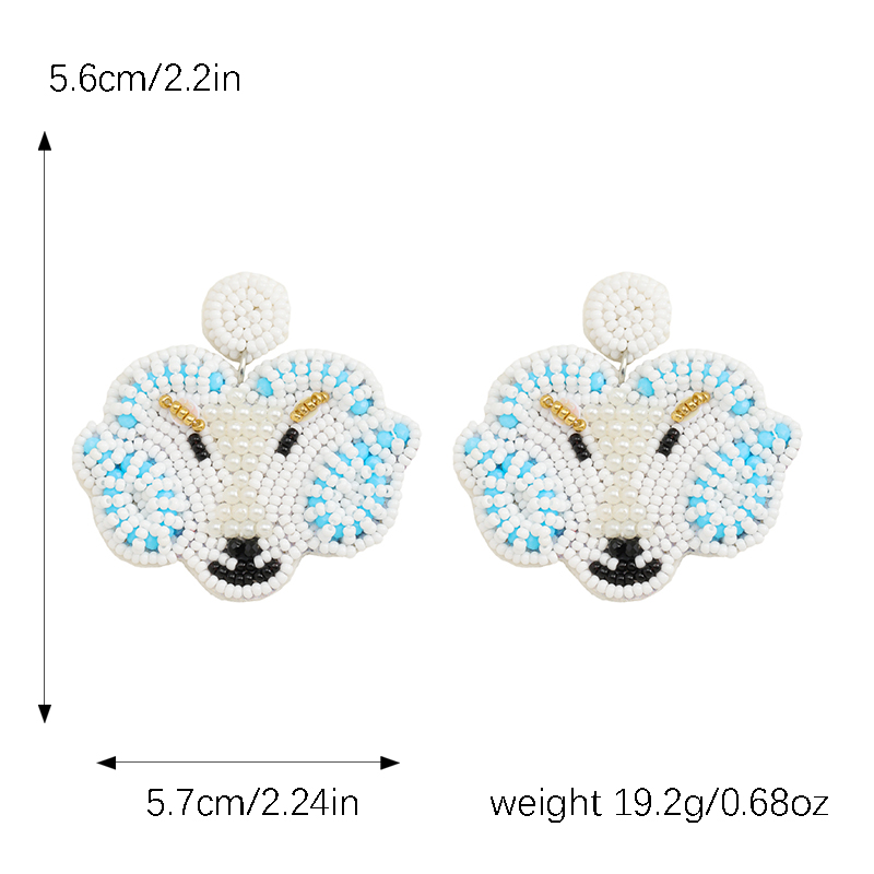 1 Paire Vacances Style Simple Hippocampe Incruster Perle De Rocaille Strass Perle Boucles D'oreilles display picture 9