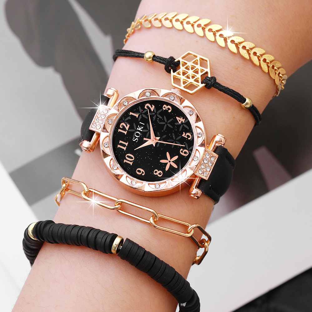 Casual Star Buckle Quartz Women's Watches display picture 3