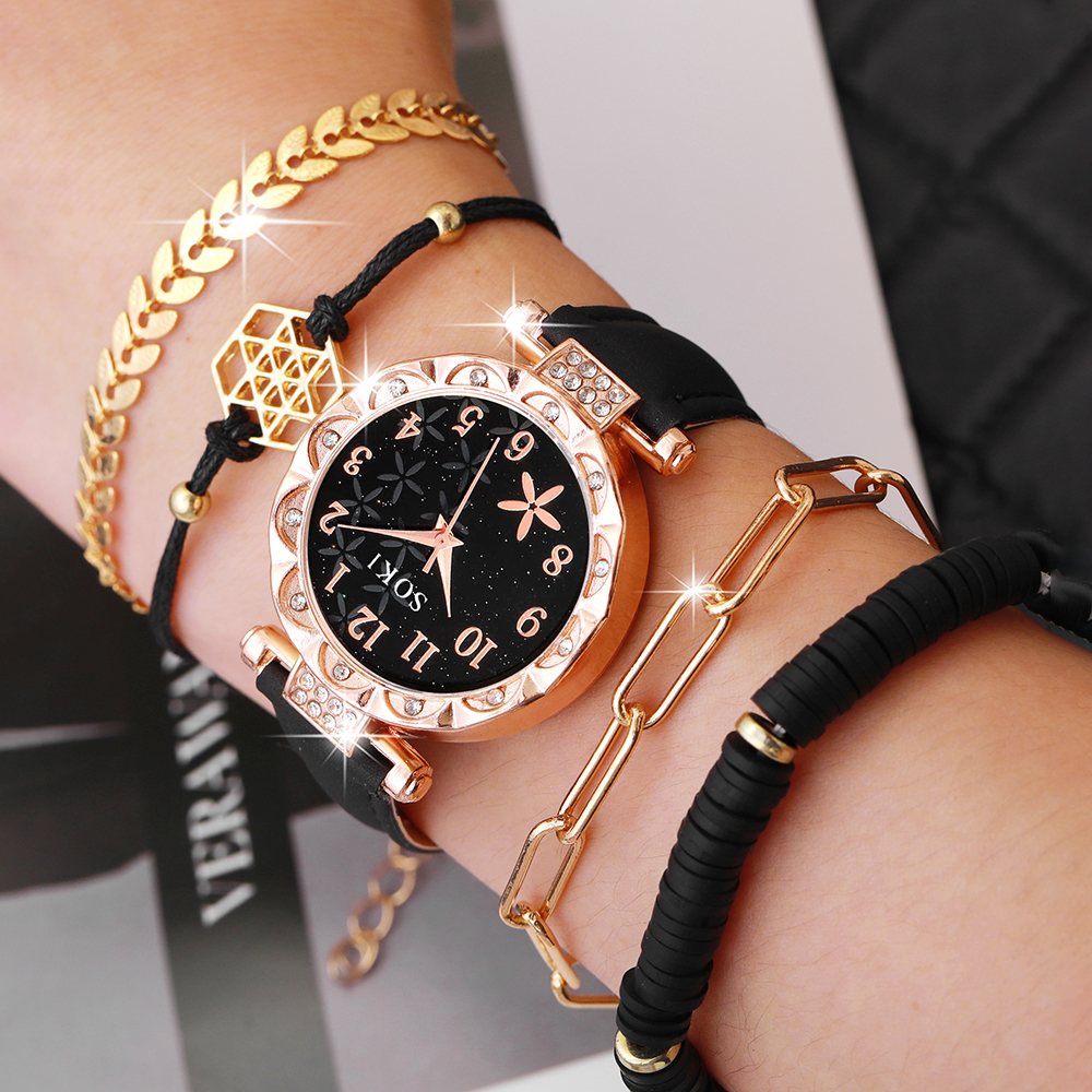 Casual Star Buckle Quartz Women's Watches display picture 4