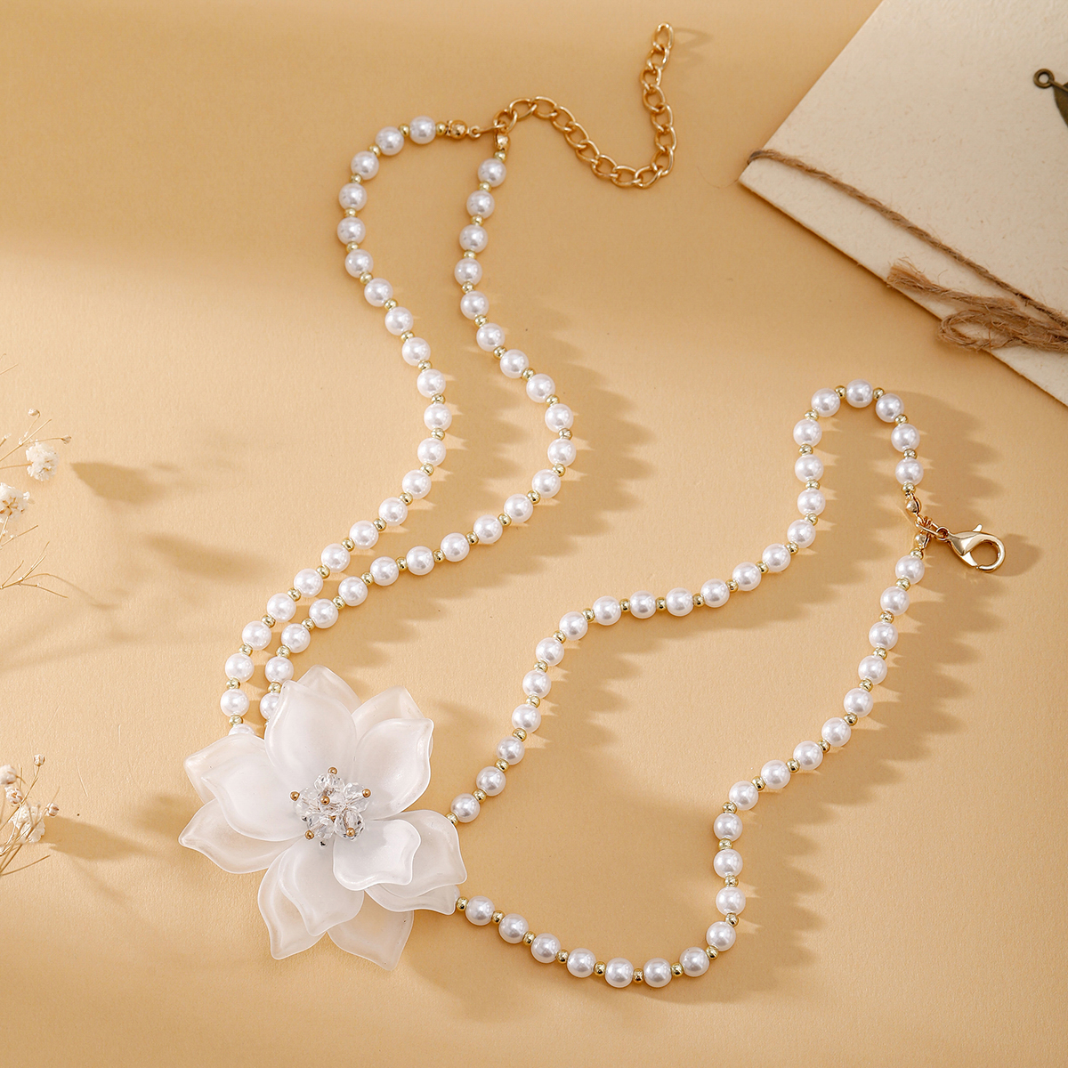 IG Style Sweet Flower Imitation Pearl Beaded Women's Necklace display picture 14