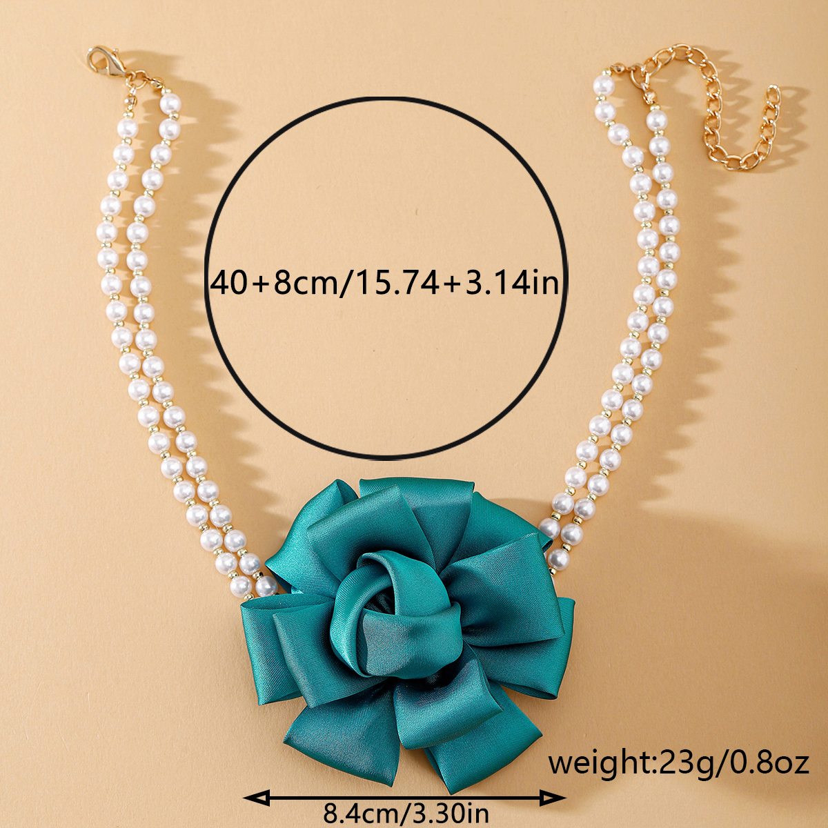 IG-Stil Süss Blume Imitationsperle Perlen Frau Halskette display picture 36