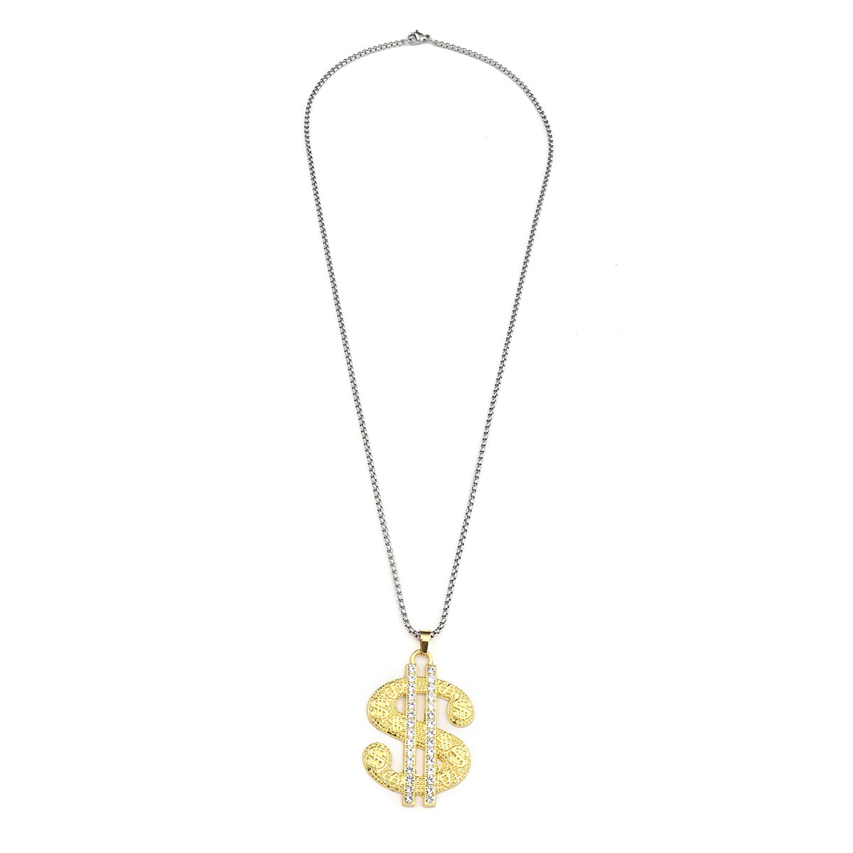 Hip Hop Dollar Acier Inoxydable 201 Alliage De Zinc Incruster Strass Hommes Pendentif display picture 6