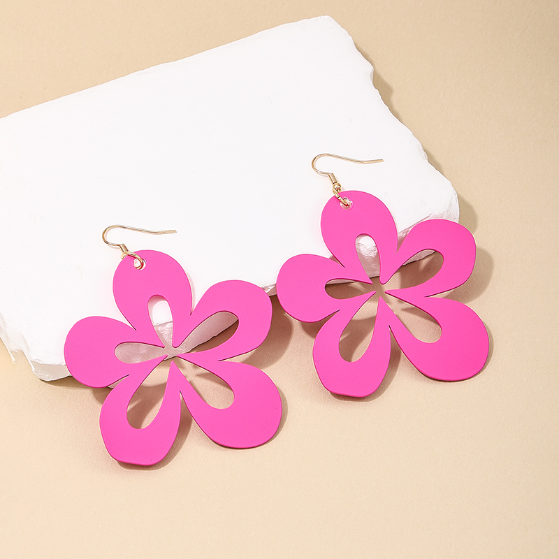 1 Pièce Style IG Sucré Fleur Évider Alliage Boucles D'oreilles display picture 1