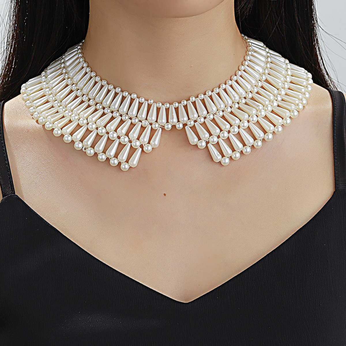 Elegant Simple Style Round Pearl Beaded Braid Women's Choker display picture 25