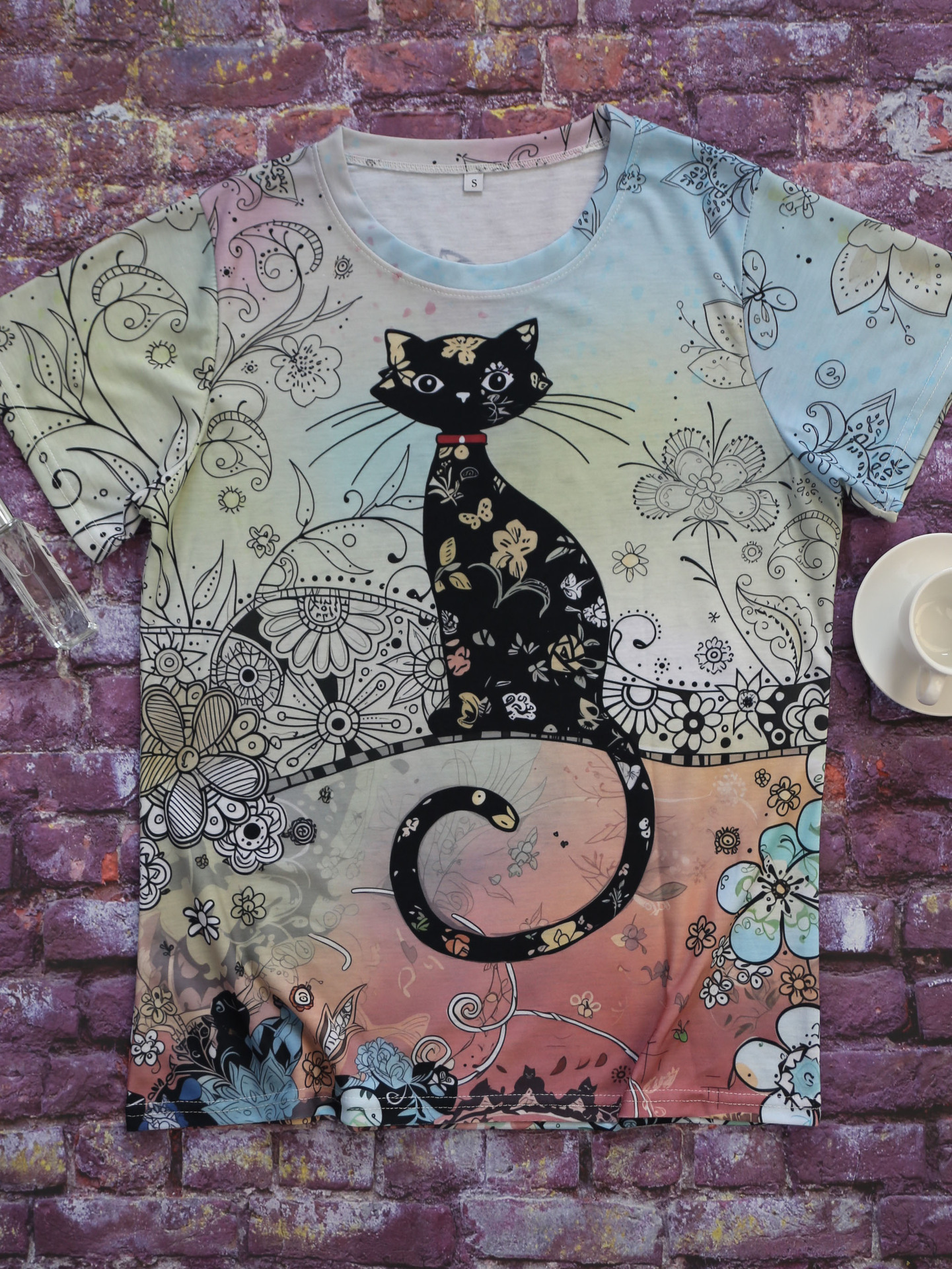 Women's T-shirt Short Sleeve T-Shirts Simple Style Cat display picture 2