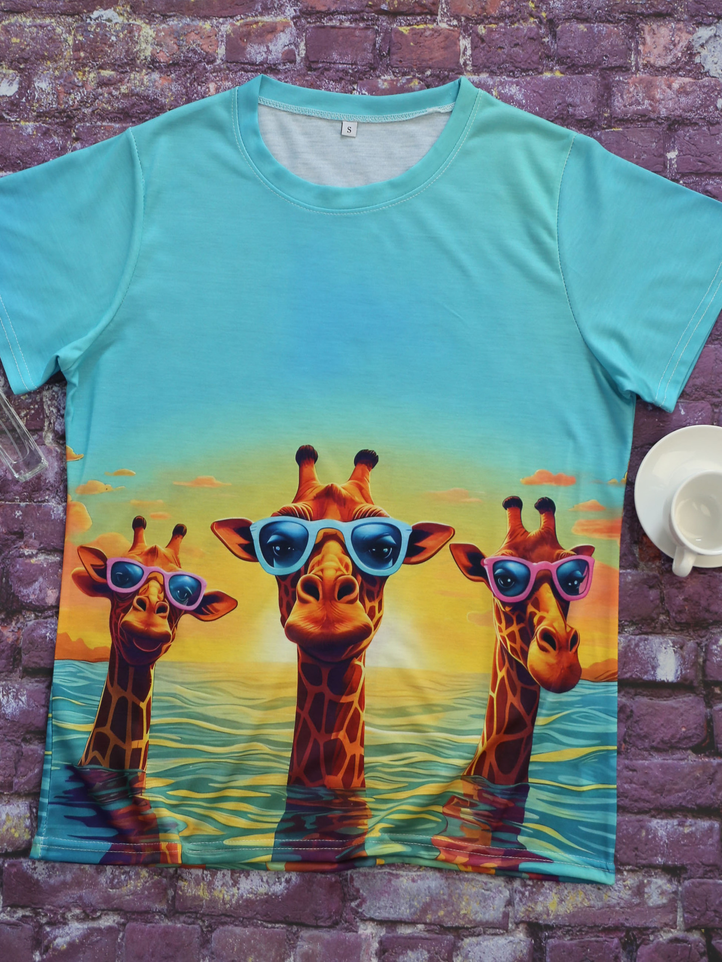 Women's T-shirt Short Sleeve T-Shirts Vacation Giraffe display picture 2