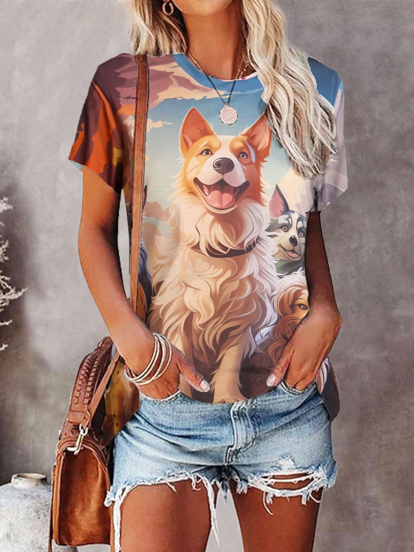 Women's T-shirt Short Sleeve T-Shirts Simple Style Dog display picture 1