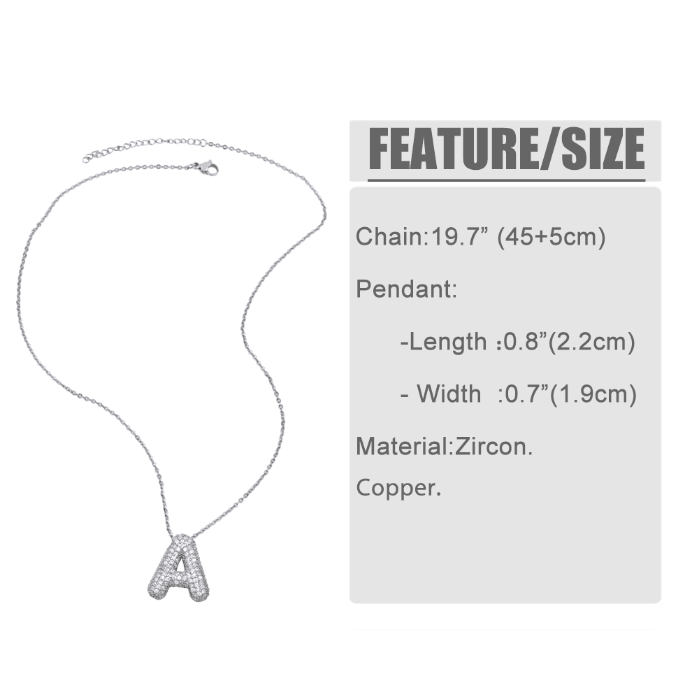 Le Cuivre Plaqué Or 18K Style Moderne Style Simple Placage Incruster Lettre Zircon Pendentif display picture 1