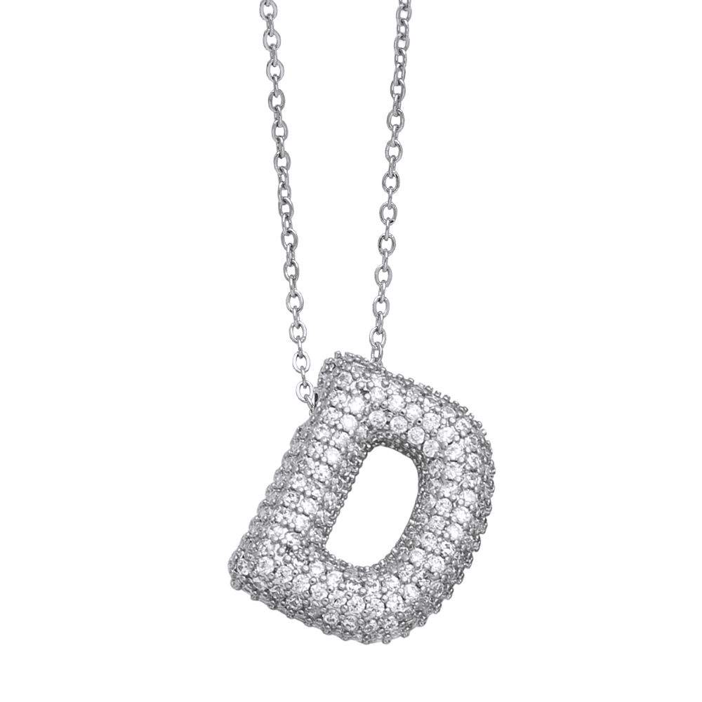 Le Cuivre Plaqué Or 18K Style Moderne Style Simple Placage Incruster Lettre Zircon Pendentif display picture 11