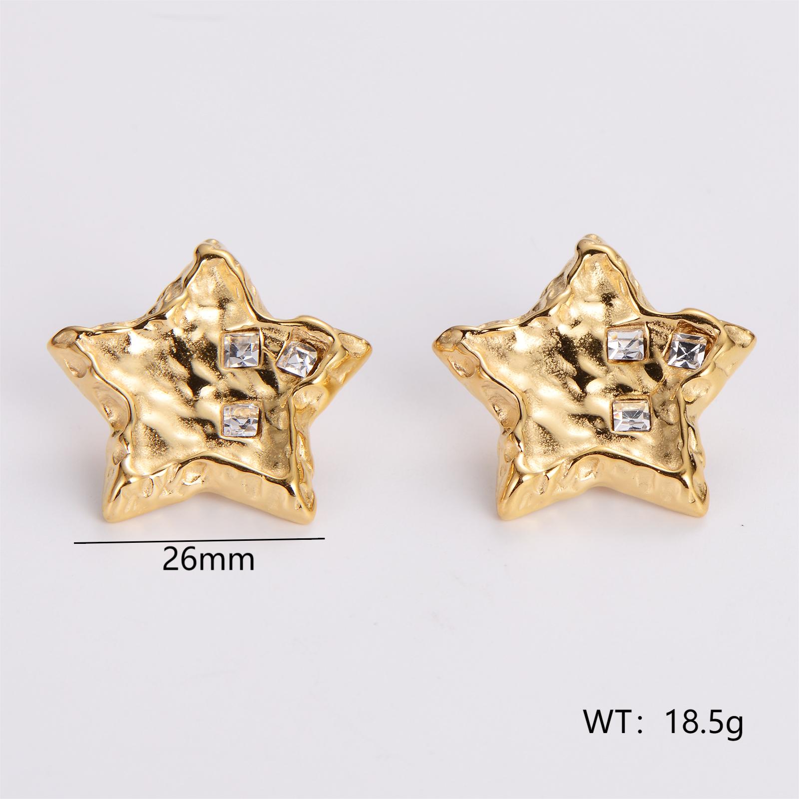1 Pair IG Style Simple Style Geometric Inlay 304 Stainless Steel Artificial Pearls Rhinestones 18K Gold Plated Earrings Ear Studs display picture 8