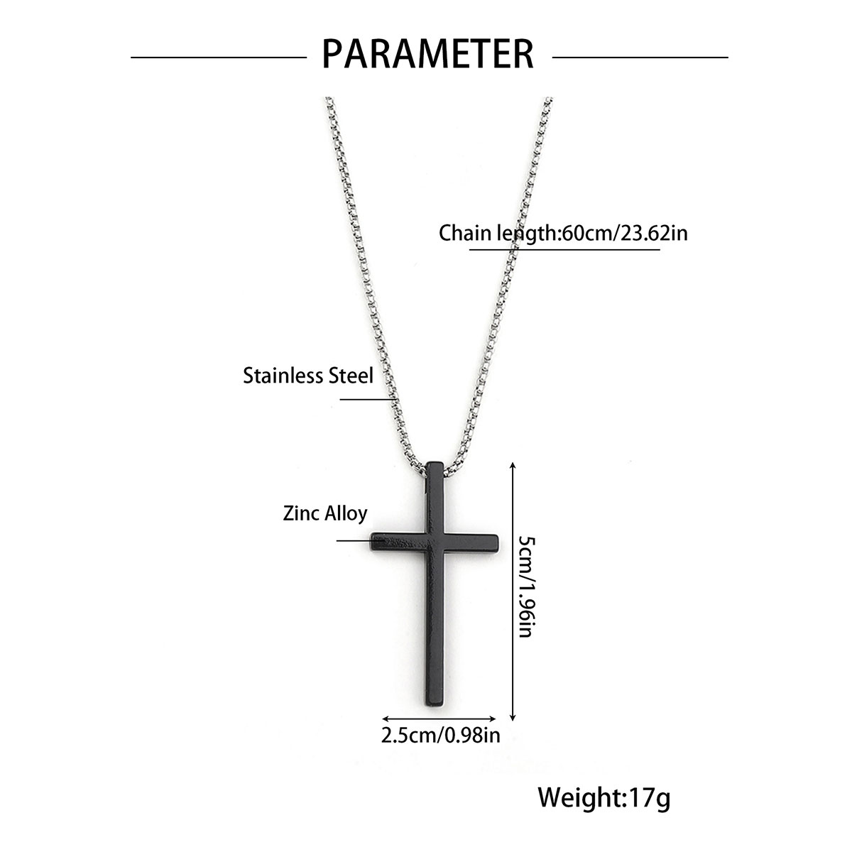 Wholesale Jewelry Hip-Hop Cross Zinc Alloy Gold Plated Plating Pendant Necklace display picture 1