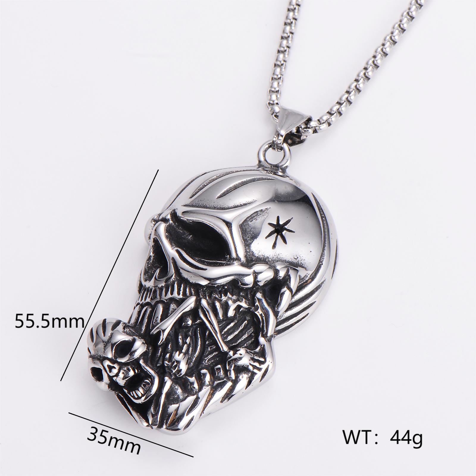 Retro Punk Commute Animal Skull 304 Stainless Steel Women's Pendant Necklace display picture 1