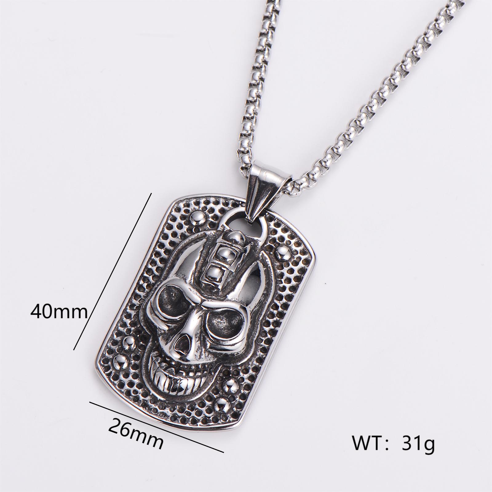 Retro Punk Commute Animal Skull 304 Stainless Steel Women's Pendant Necklace display picture 11