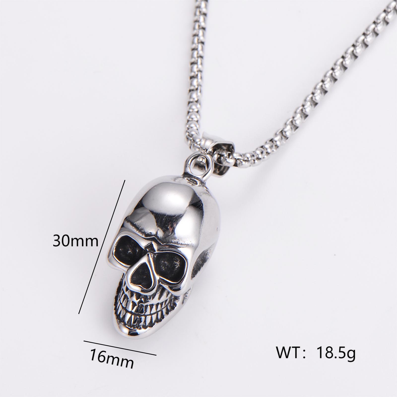 Retro Punk Commute Animal Skull 304 Stainless Steel Women's Pendant Necklace display picture 2