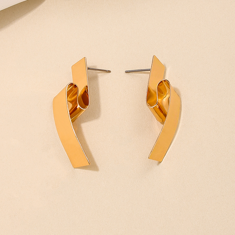 1 Piece Simple Style Classic Style Solid Color Alloy Ear Studs display picture 2