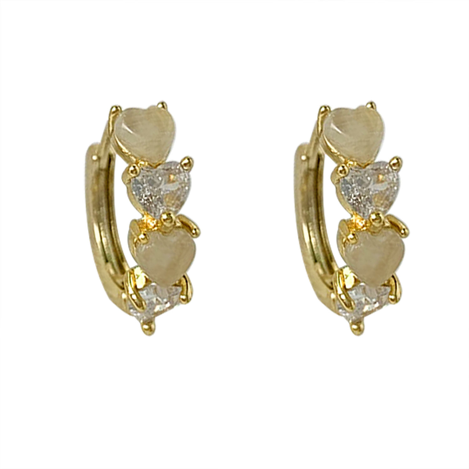 1 Pair Simple Style Classic Style Flower Plating Inlay Copper Zircon 18K Gold Plated Ear Studs display picture 4