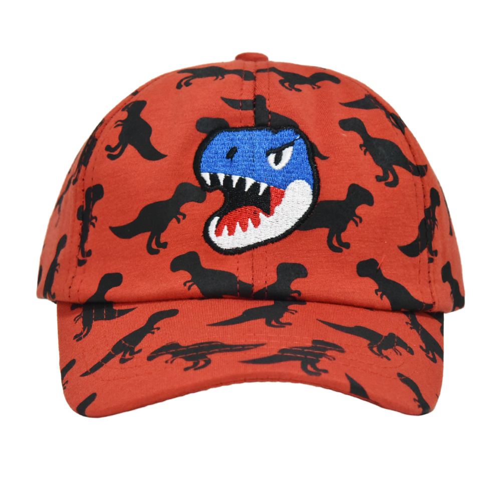 Boy'S Hip-Hop Rock Dinosaur Embroidery Curved Eaves Baseball Cap display picture 5
